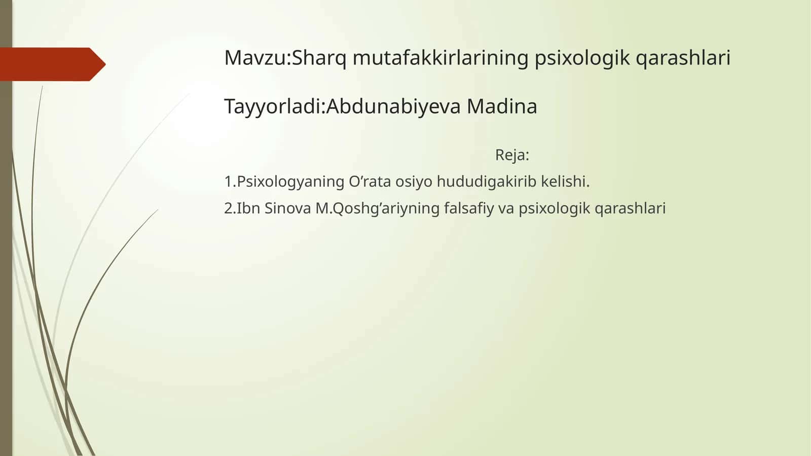 Sharq mutafakkirlarining psixologik qarashlari 1