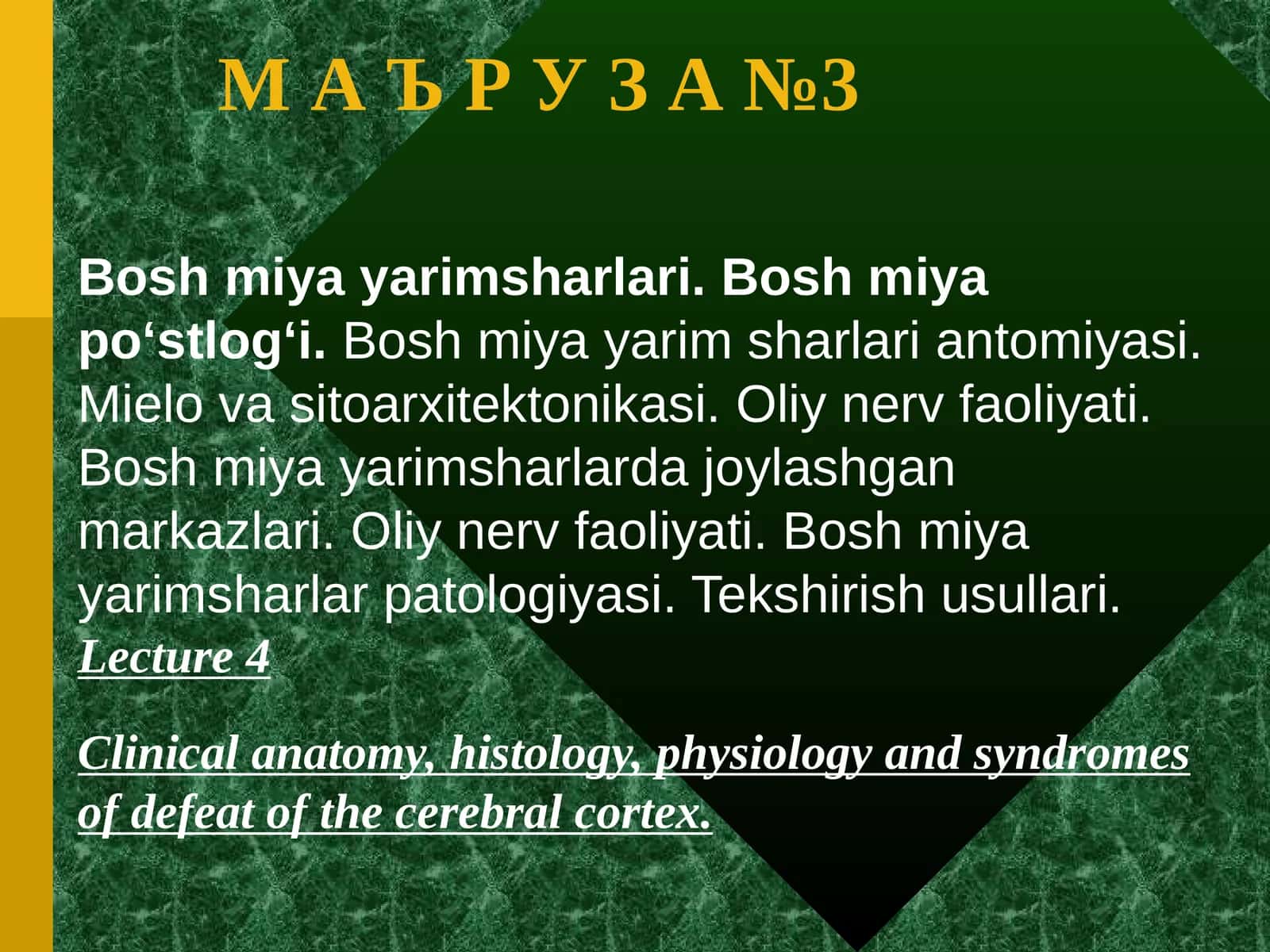 Bosh miya fiziologiyasi 1