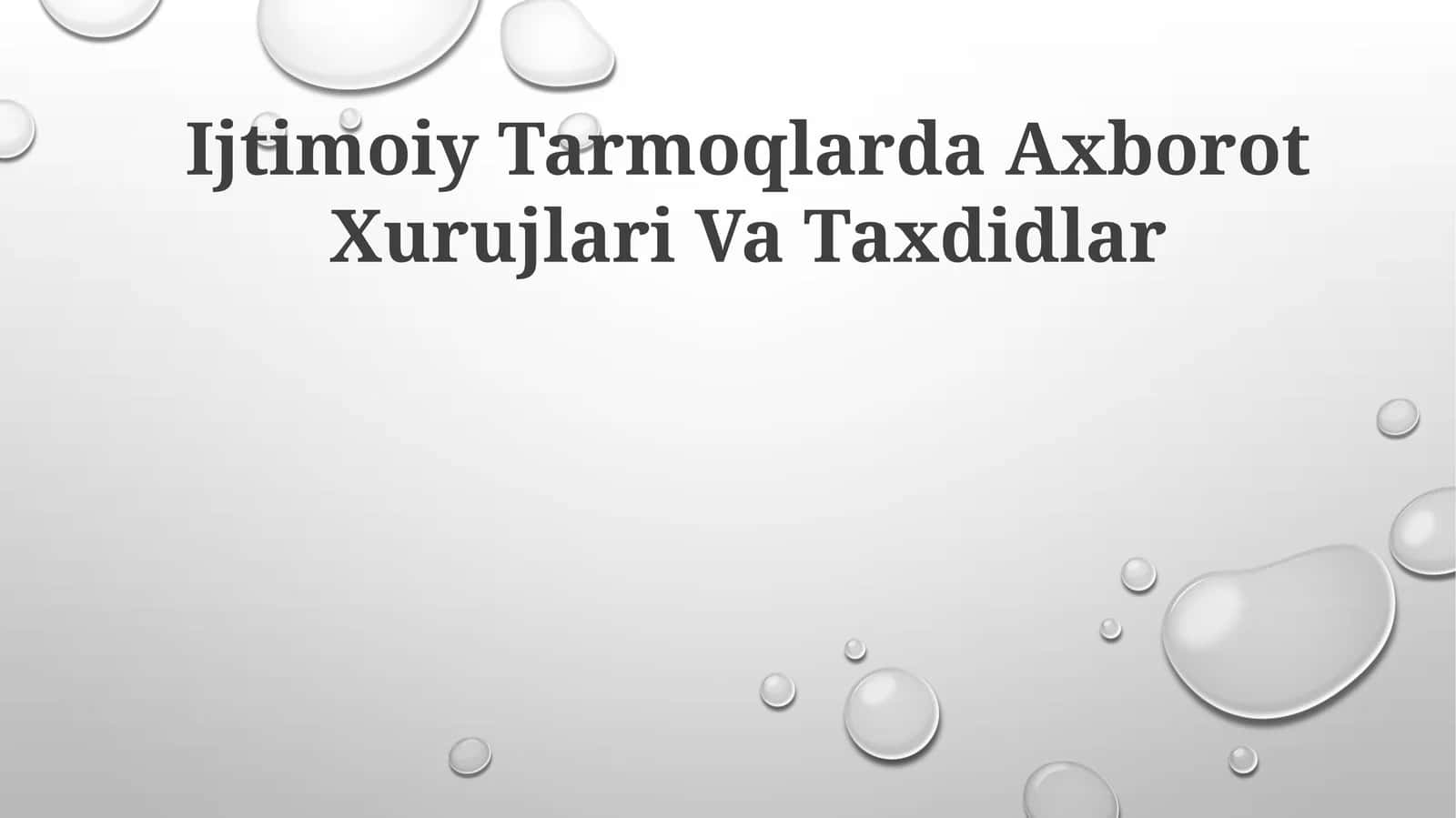 Ijtimoiy Tarmoqlarda Axborot Xurujlari Va Taxdidlar 1