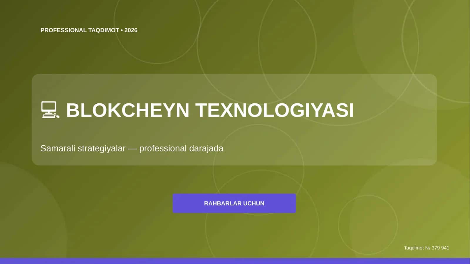 PROFESSIONAL TAQDIMOT • 2026 1