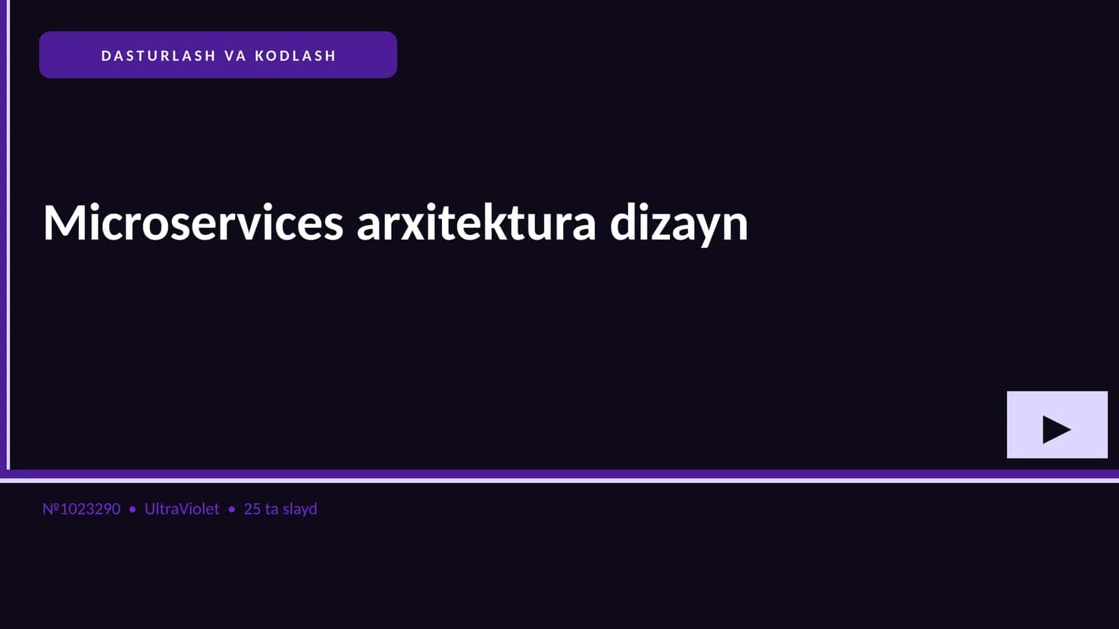 Microservices arxitektura dizayn 1