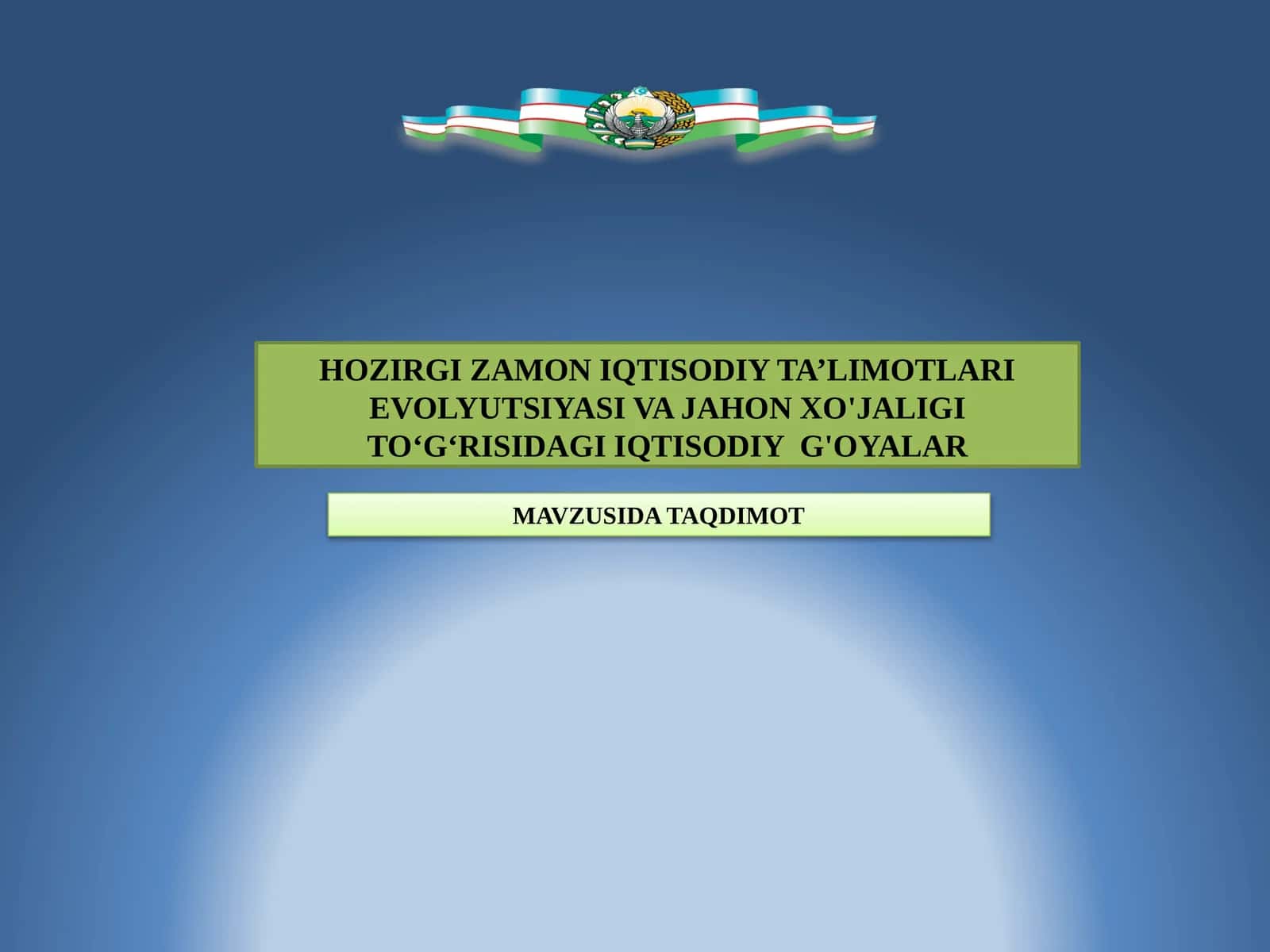 Neoklassik sintez konsepsiyasi 1