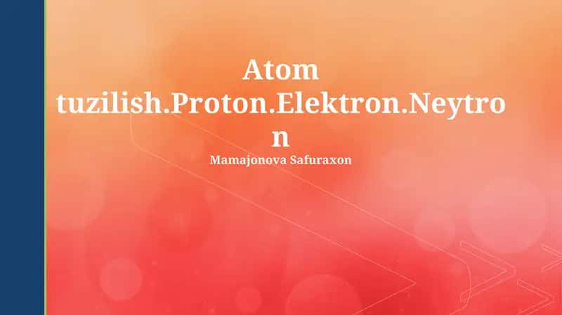 Atom tuzilishi 1