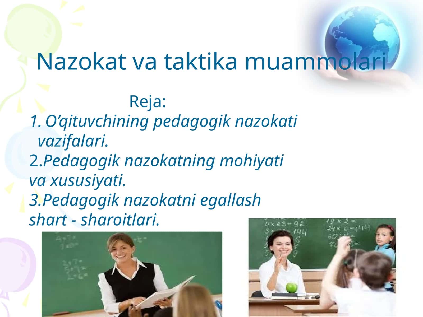 Nazokat va taktika muammolari 1