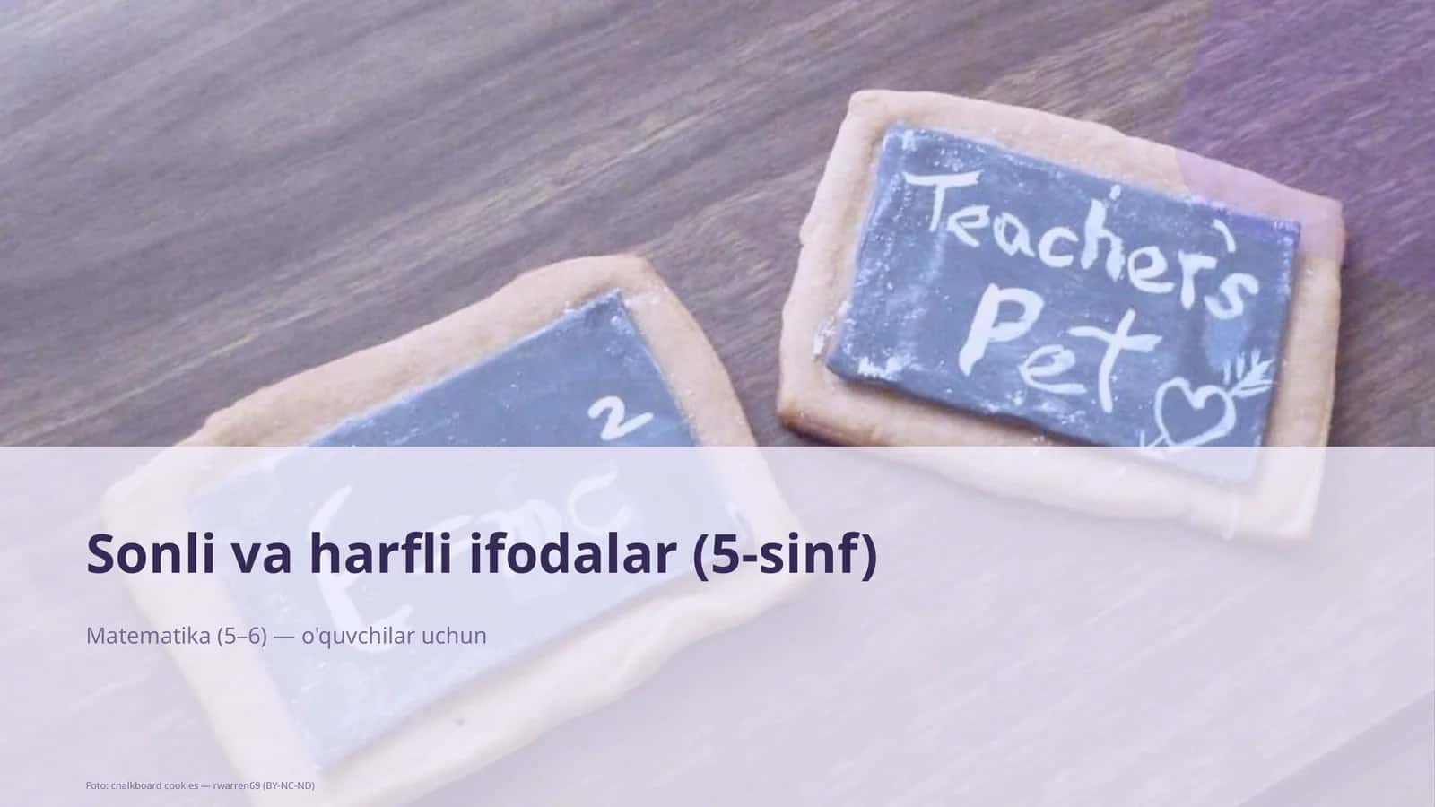 Sonli va harfli ifodalar (5-sinf) 1