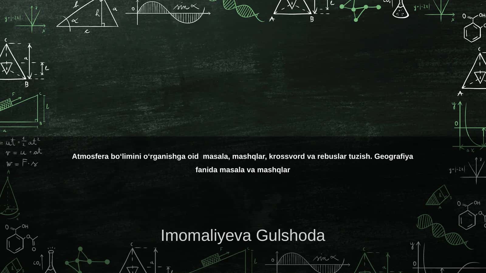 Atmosfera va iqlim o‘zgarishlari 1