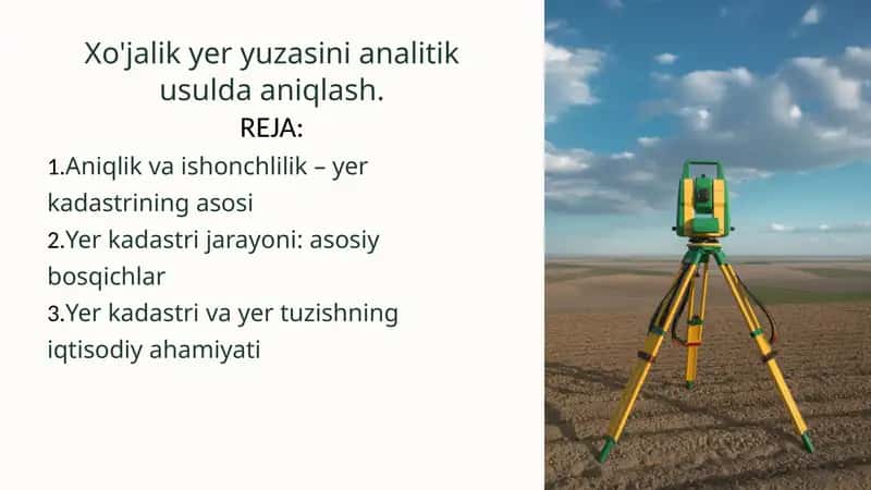 Yer tuzishning iqtisodiy ahamiyati 1