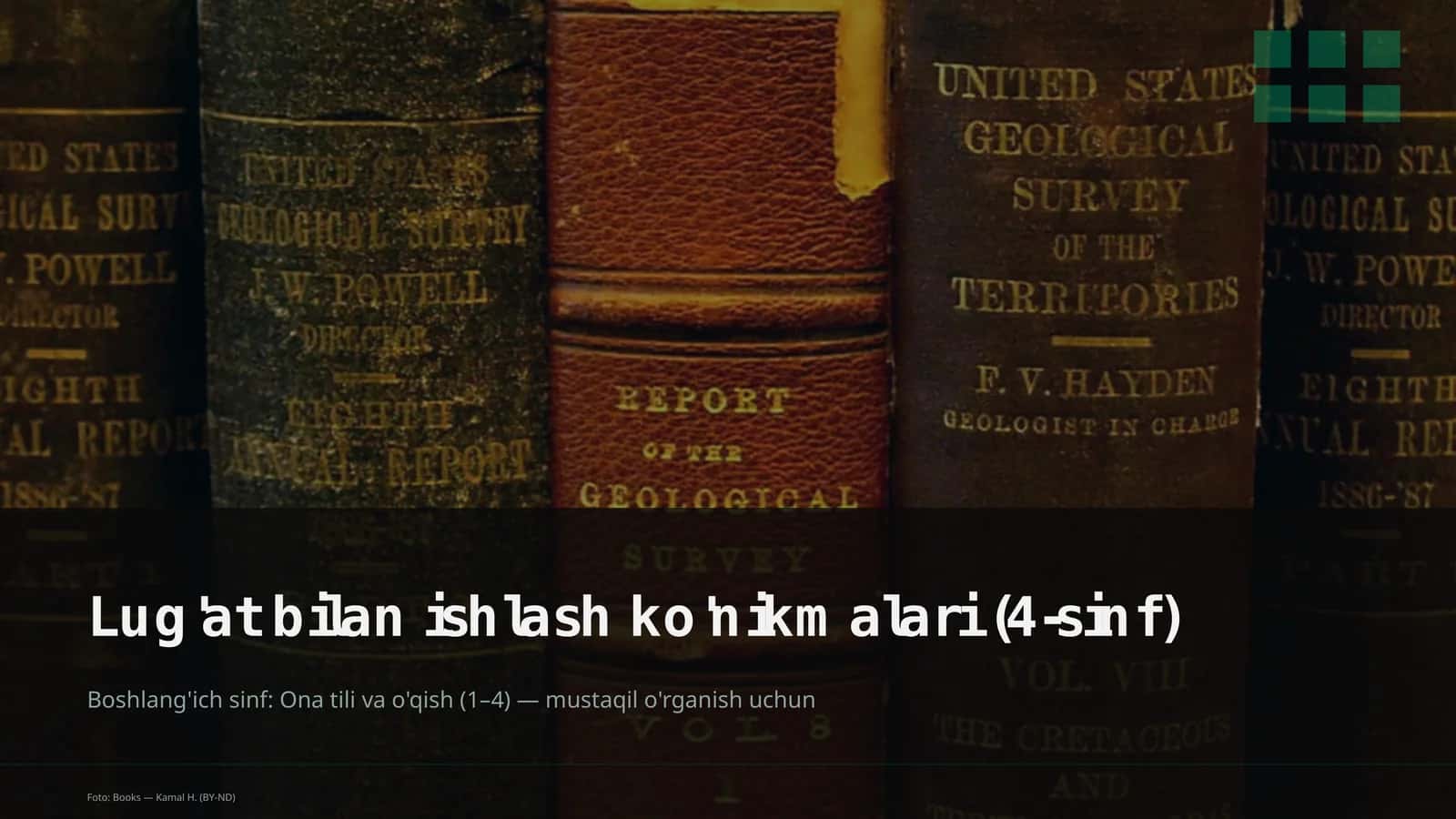 Lug'at bilan ishlash ko'nikmalari (4-sinf) 1
