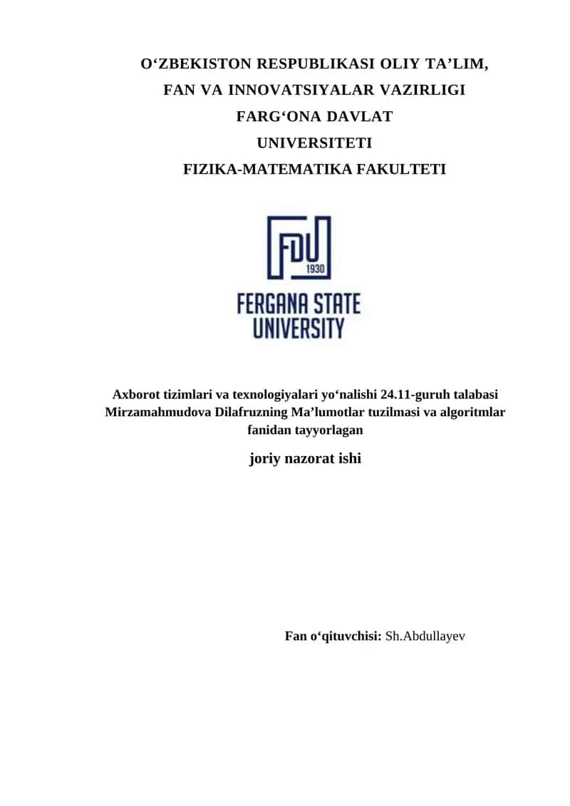 Algoritm hususiyatlari 1