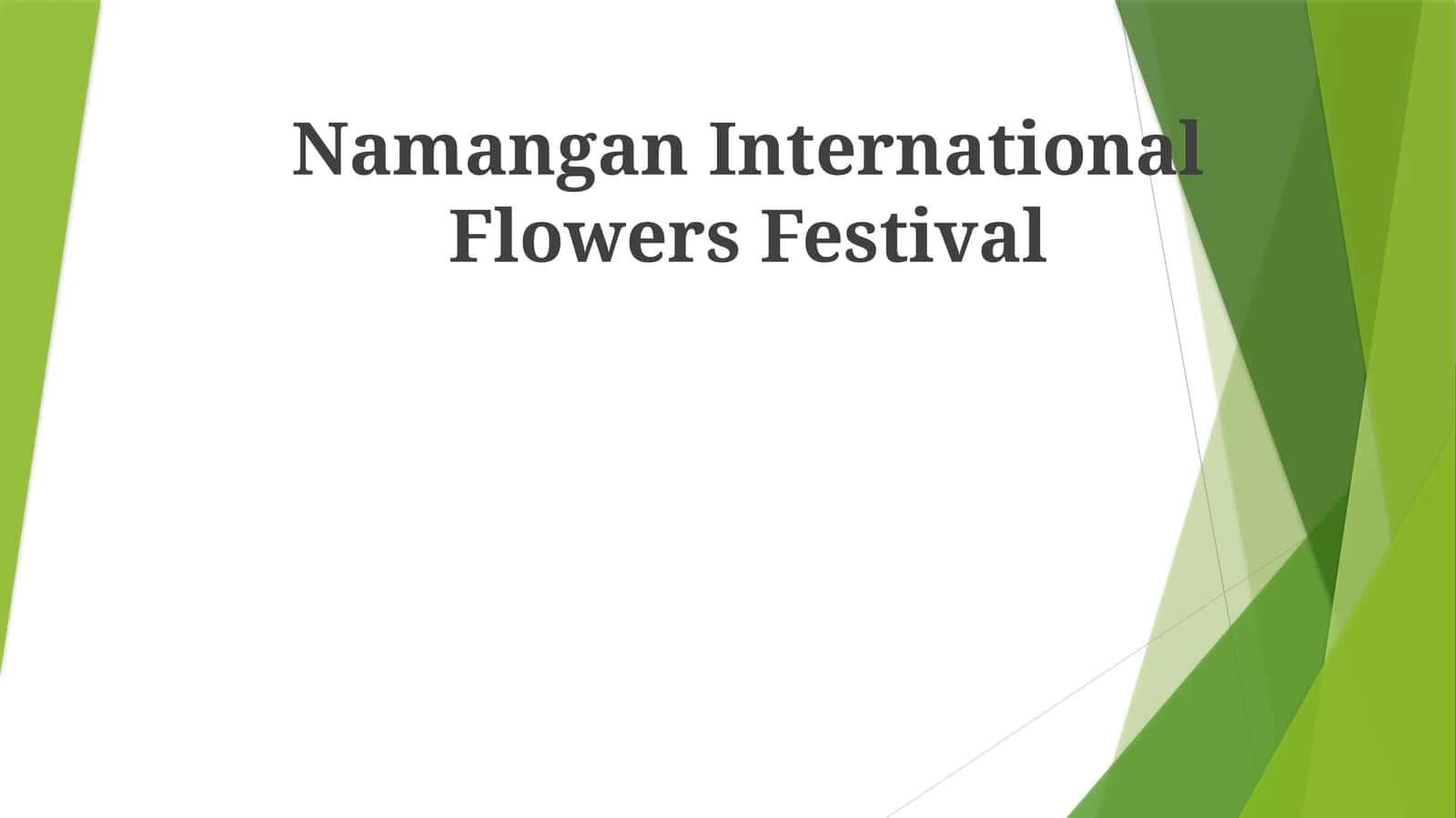 Namangan International Flowers Festival 1