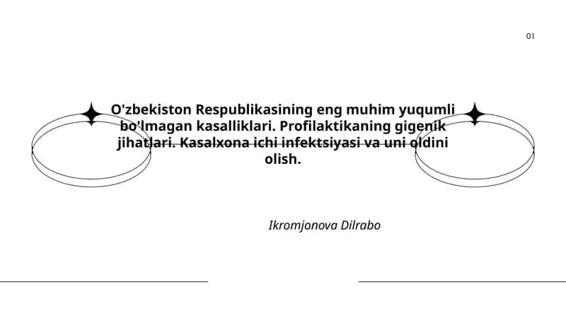O'zbekiston Respublikasining eng muhim yuqumli bo'lmagan kasalliklari 1