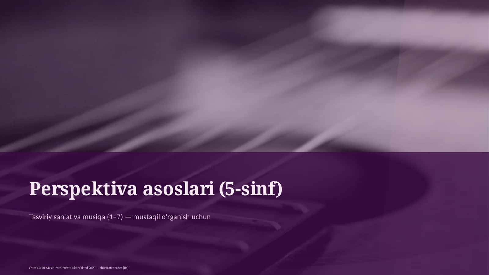 Perspektiva asoslari (5-sinf) 1