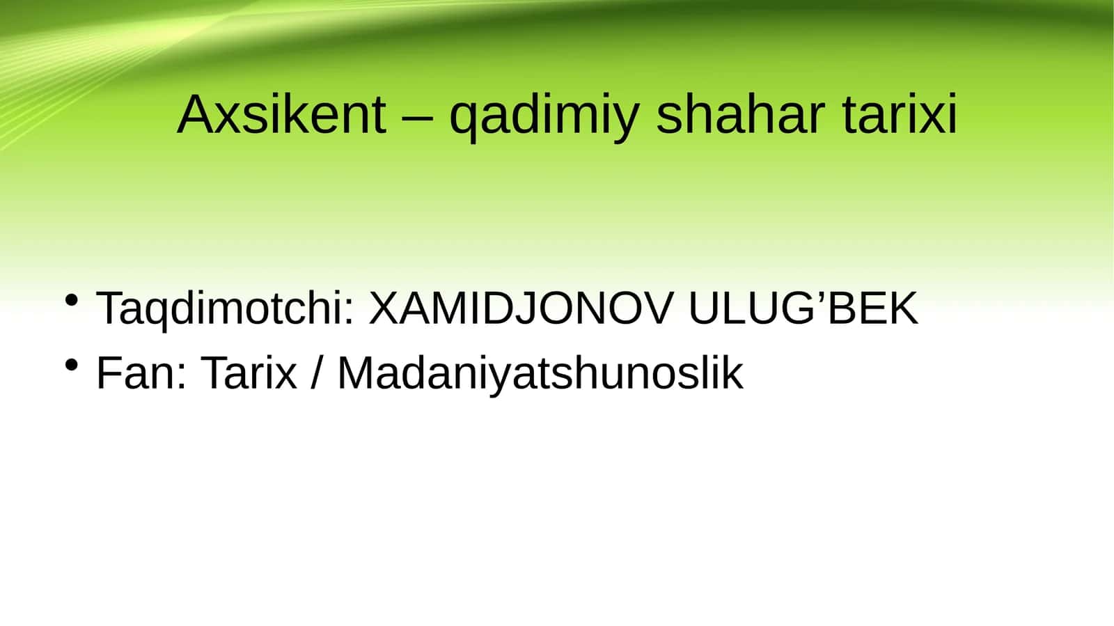 Axsikent – qadimiy shahar tarixi 1