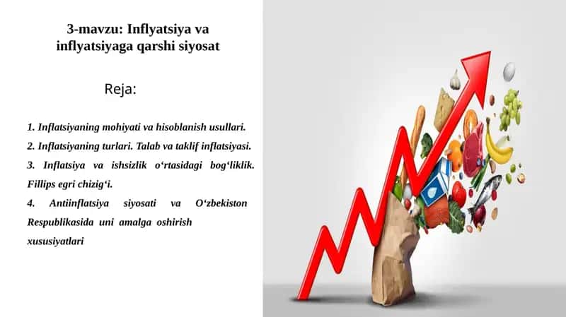 Inflatsiya va inflatsiyaga qarshi siyosat 1