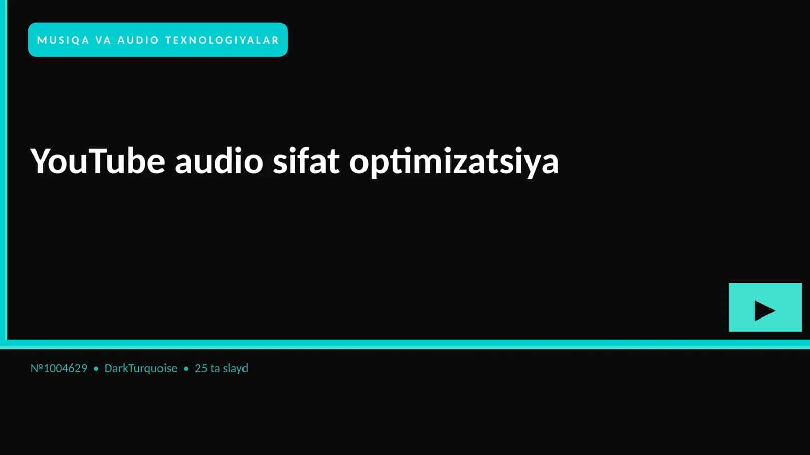 YouTube audio sifat optimizatsiya 1