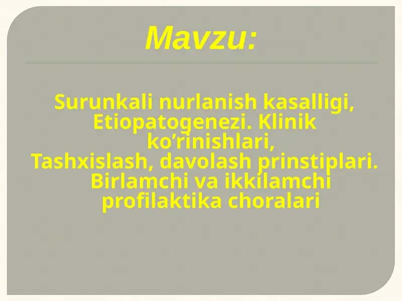 Surunkalinurlanish kasalligi 1