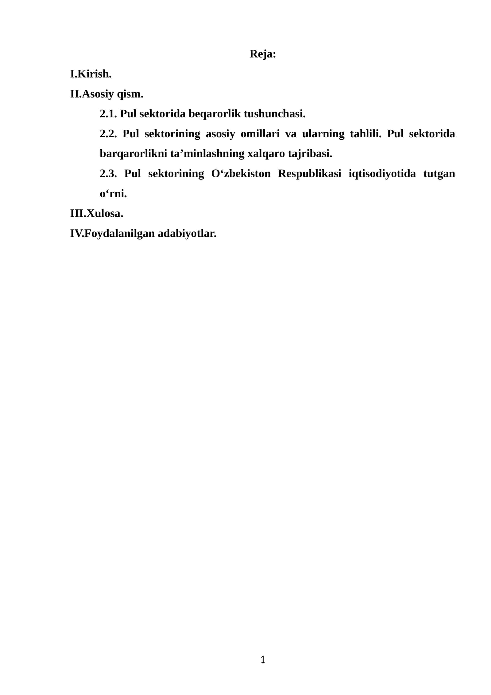 Pul Sektorida Barqarorlik va Iqtisodiy Rivojlanish || Makroiqtisodiyot Pul sektori 1