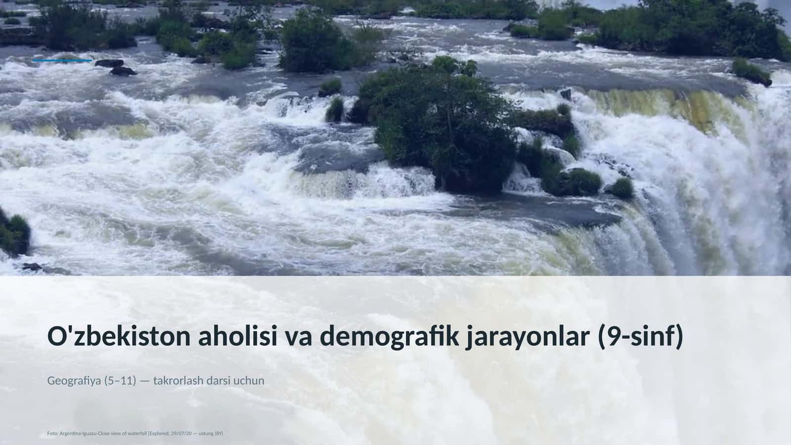 O'zbekiston aholisi va demografik jarayonlar (9-sinf) 1