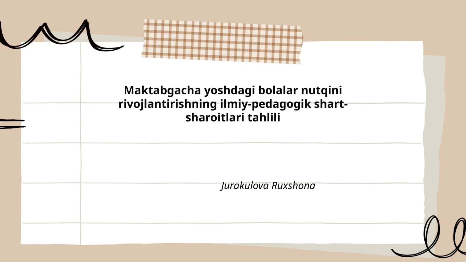 Maktabgacha yoshdagi bolalar nutqini rivojlantirishning ilmiy-pedagogik shart-sharoitlari tahlili 1