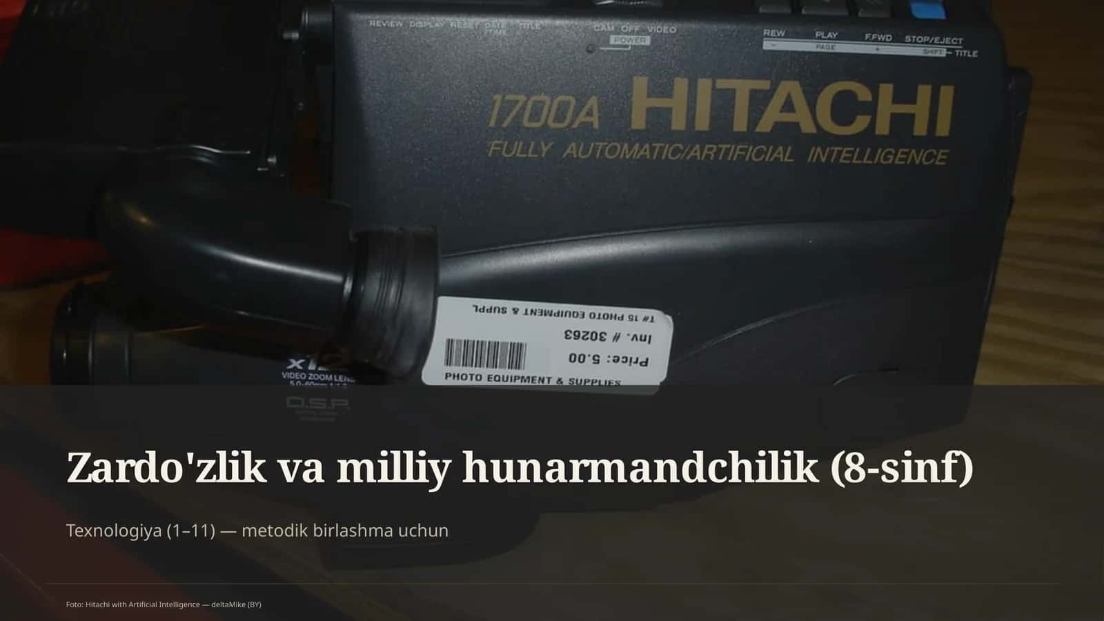 Zardo'zlik va milliy hunarmandchilik (8-sinf) 1