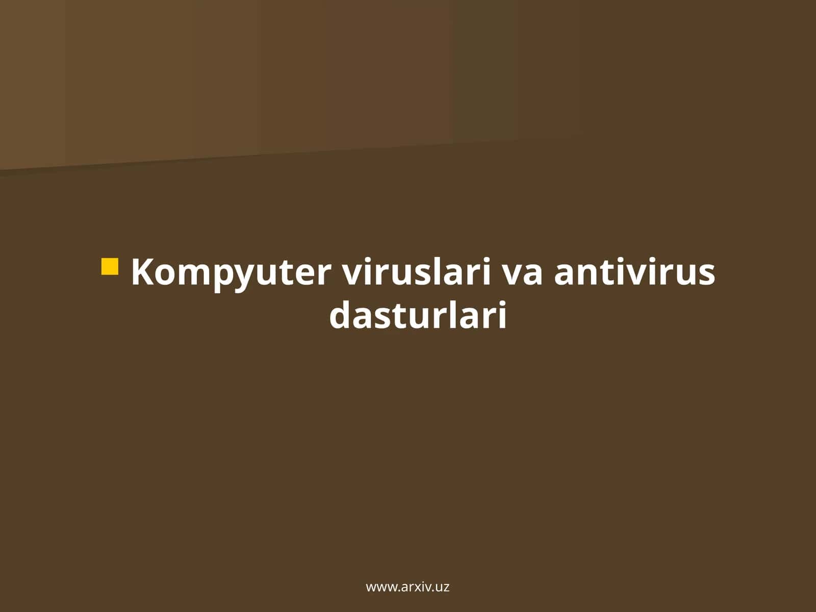 KOMPYUTER VIRUSLARI 1