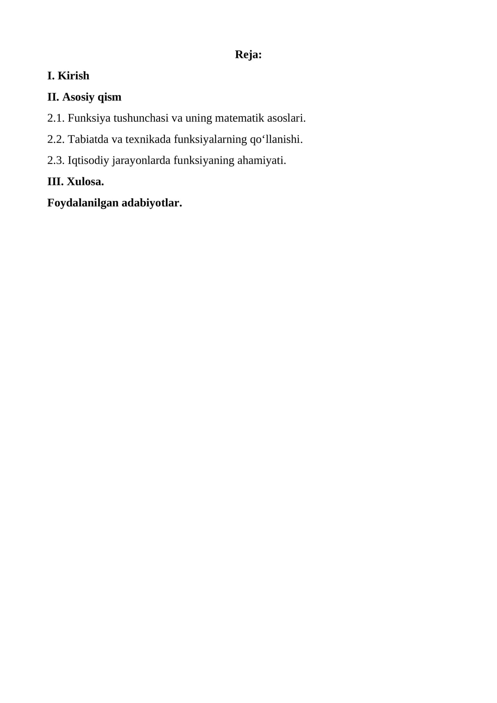 Funksiya tushunchasi va uning matematik asoslari 1