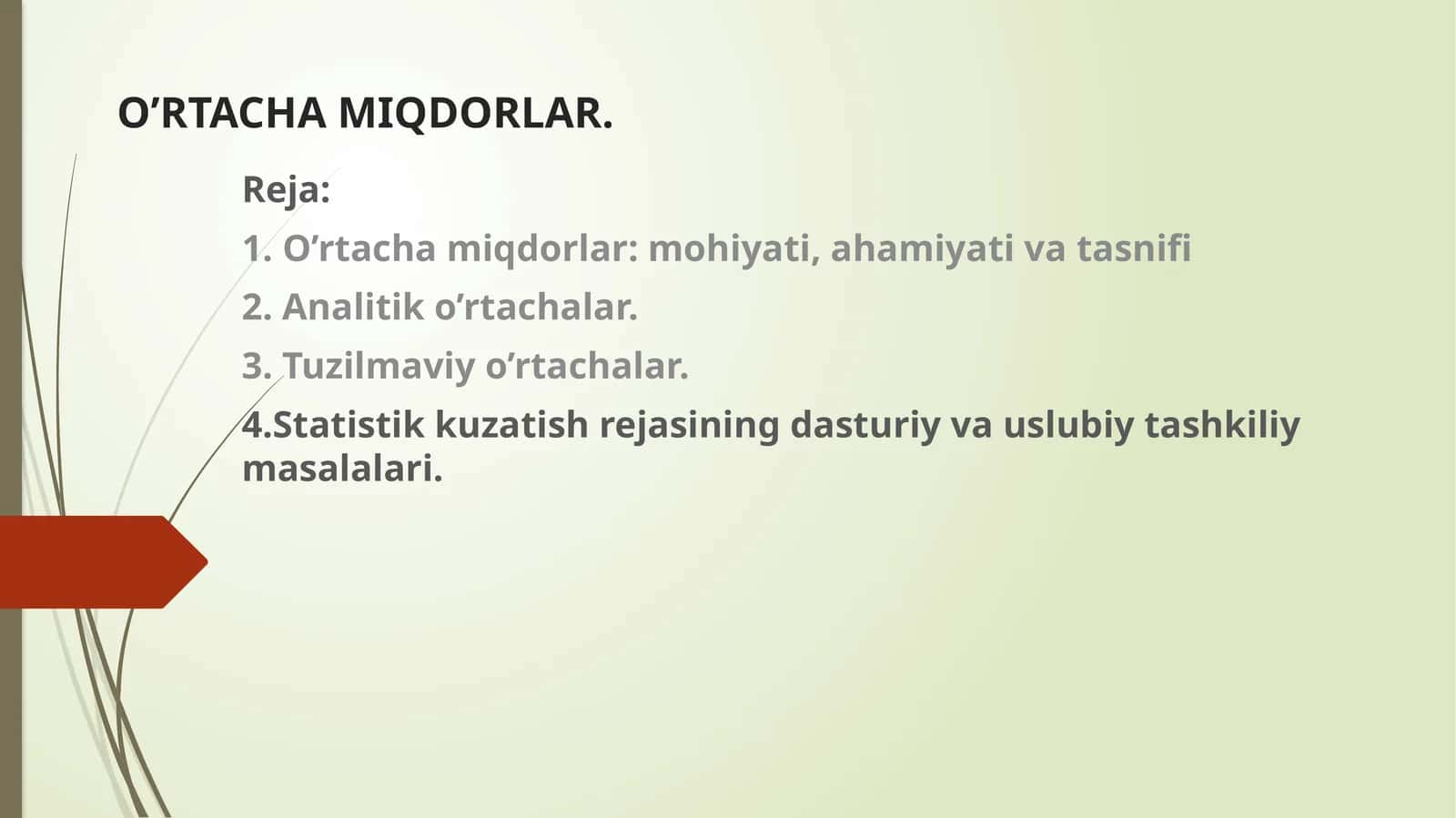 O’rtachamiqdorlar: mohiyati, ahamiyati va tasnifi 1