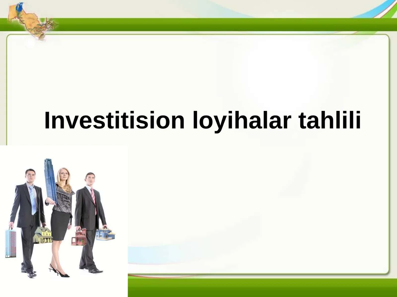 Investitision loyihalar tahlili 1
