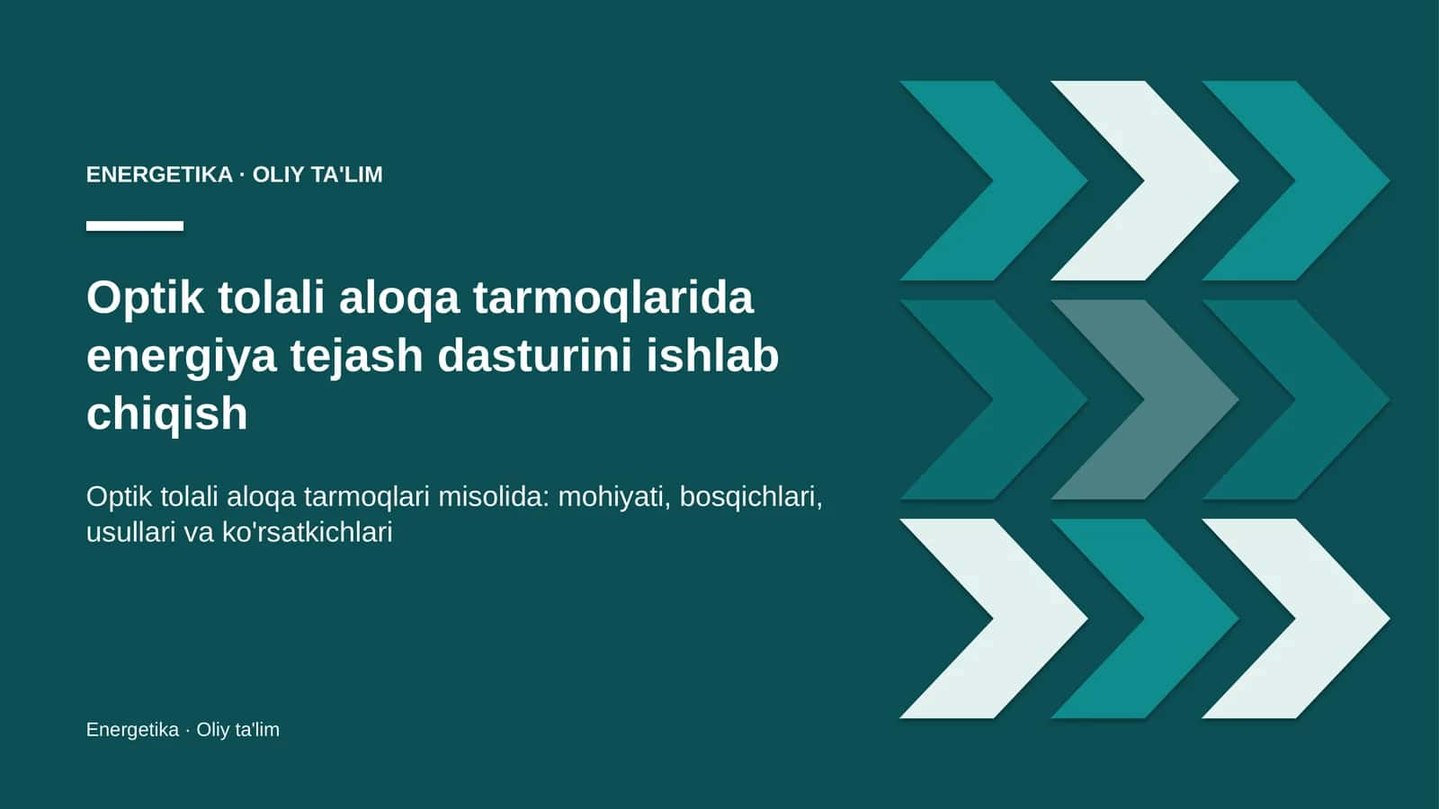optik tolali aloqa tarmoqlarida energiya tejash dasturini ishlab chiqish 1318 1
