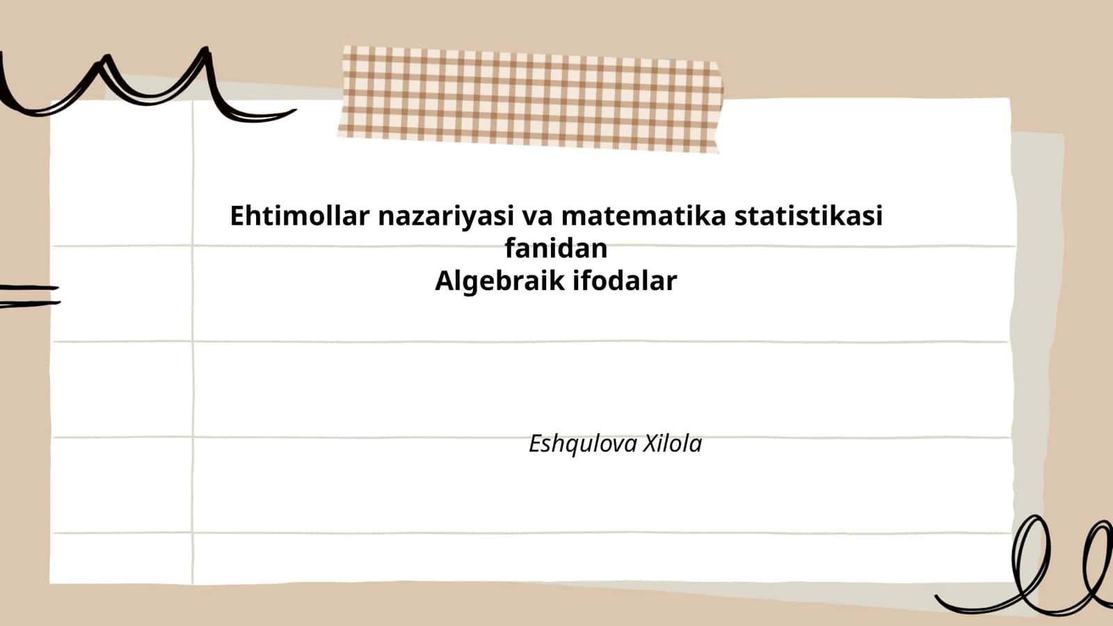 Algebraik ifodalar 1