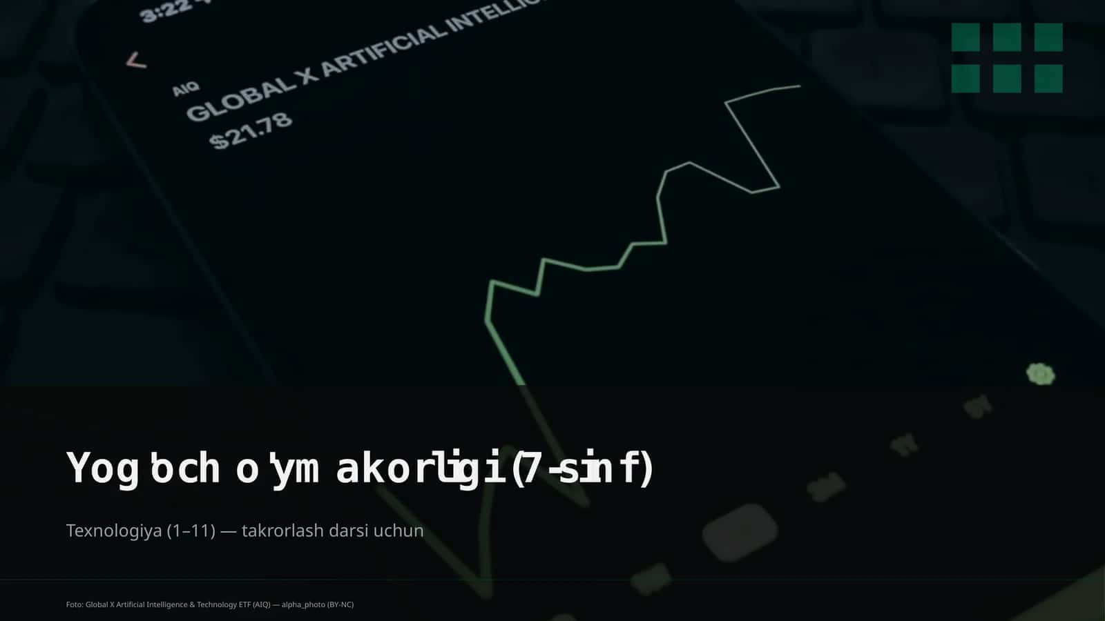 Texnologiya (1–11) — takrorlash darsi uchun 1