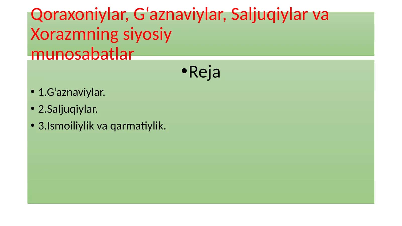 Qoraxoniylar, G'aznaviylar, Saljuqiylar va Xorazmning siyosiymunosabatlar 1