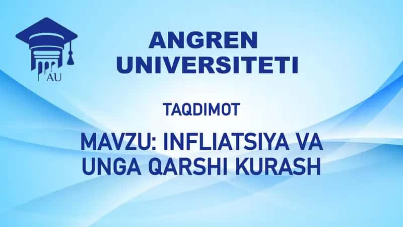 INFLIATSIYA VA UNGA QARSHI KURASH 1