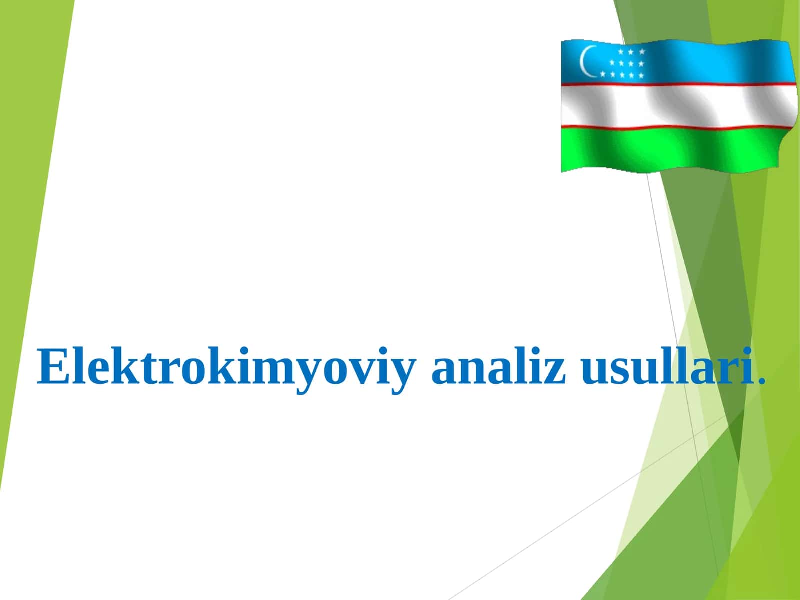 Elektrokimyoviy analiz usullari 1