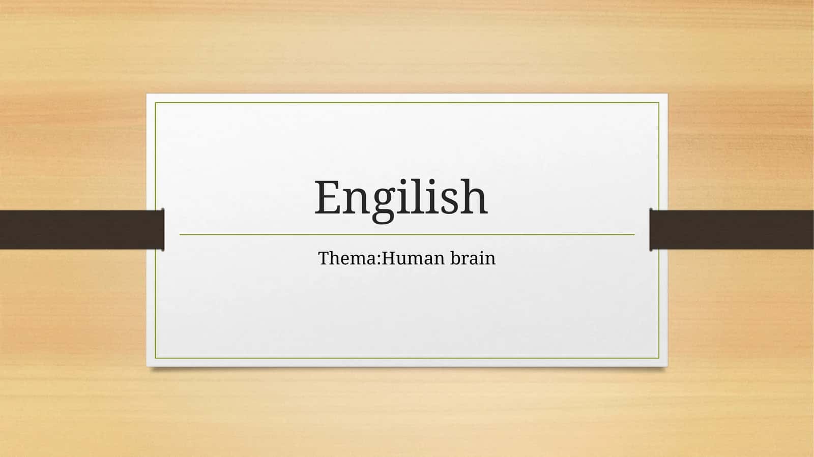 The Human Brain: An Overview 1