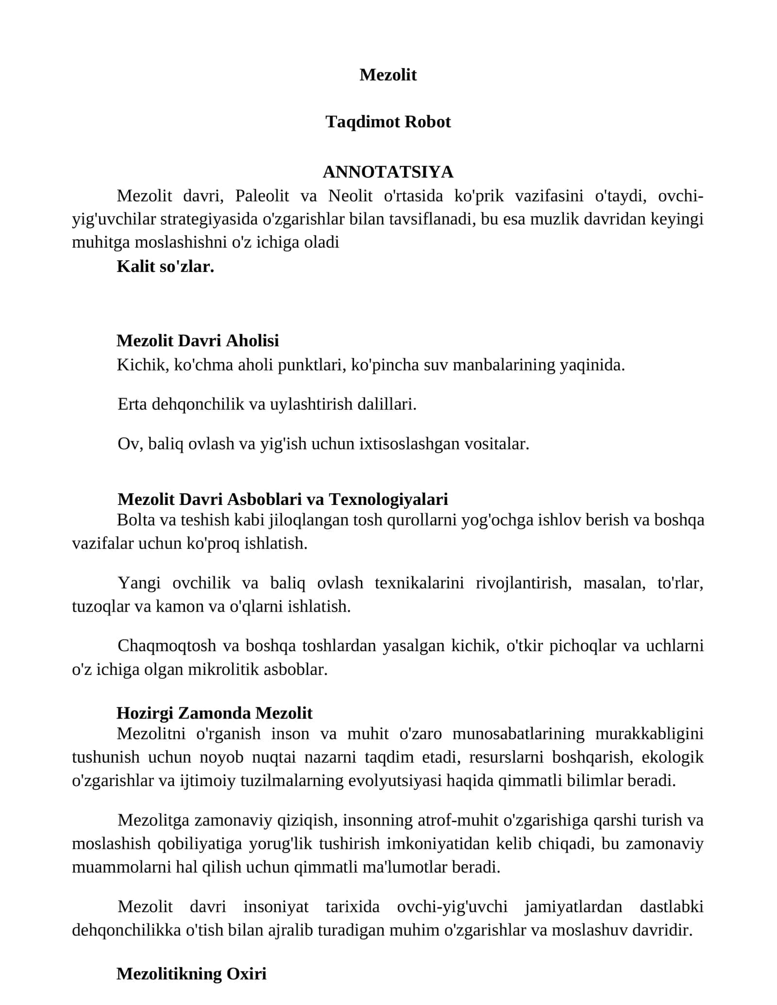 Mezolit 1