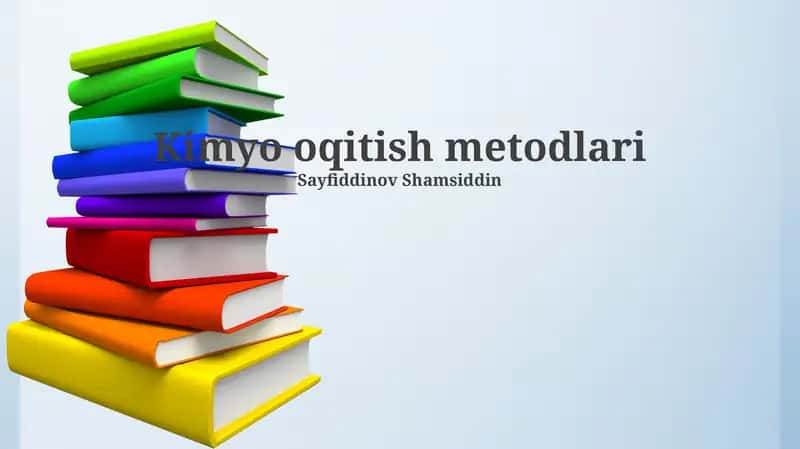 Kimyo oqitish metodlari 1