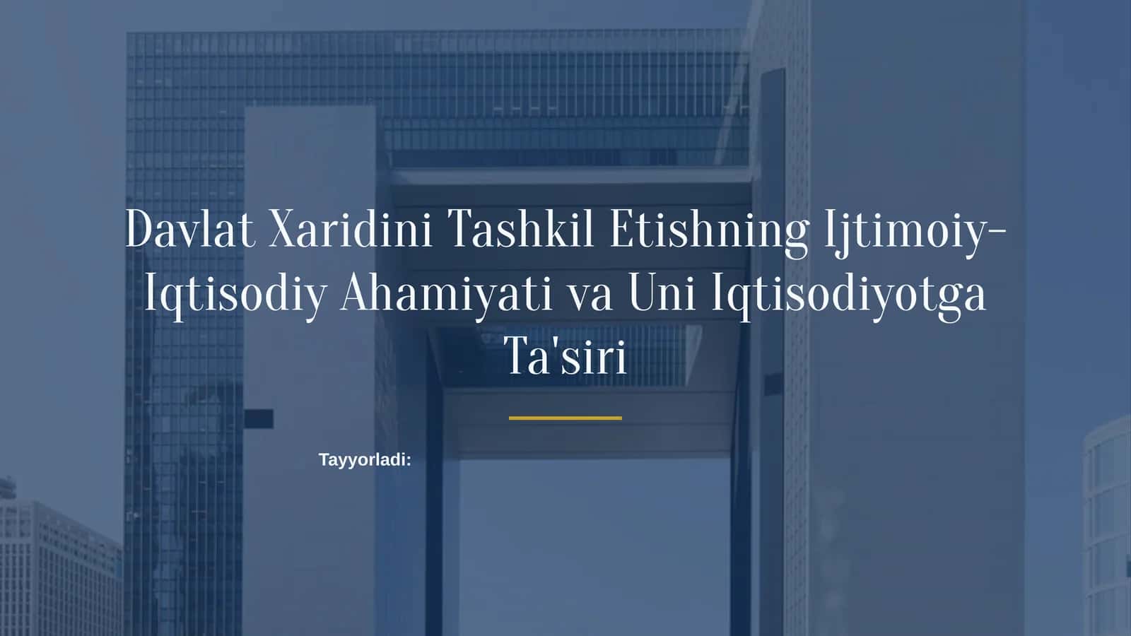 Davlat xaridini tashkil etish 1