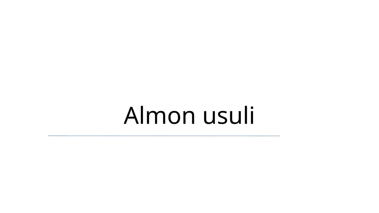 Almon usuli 1