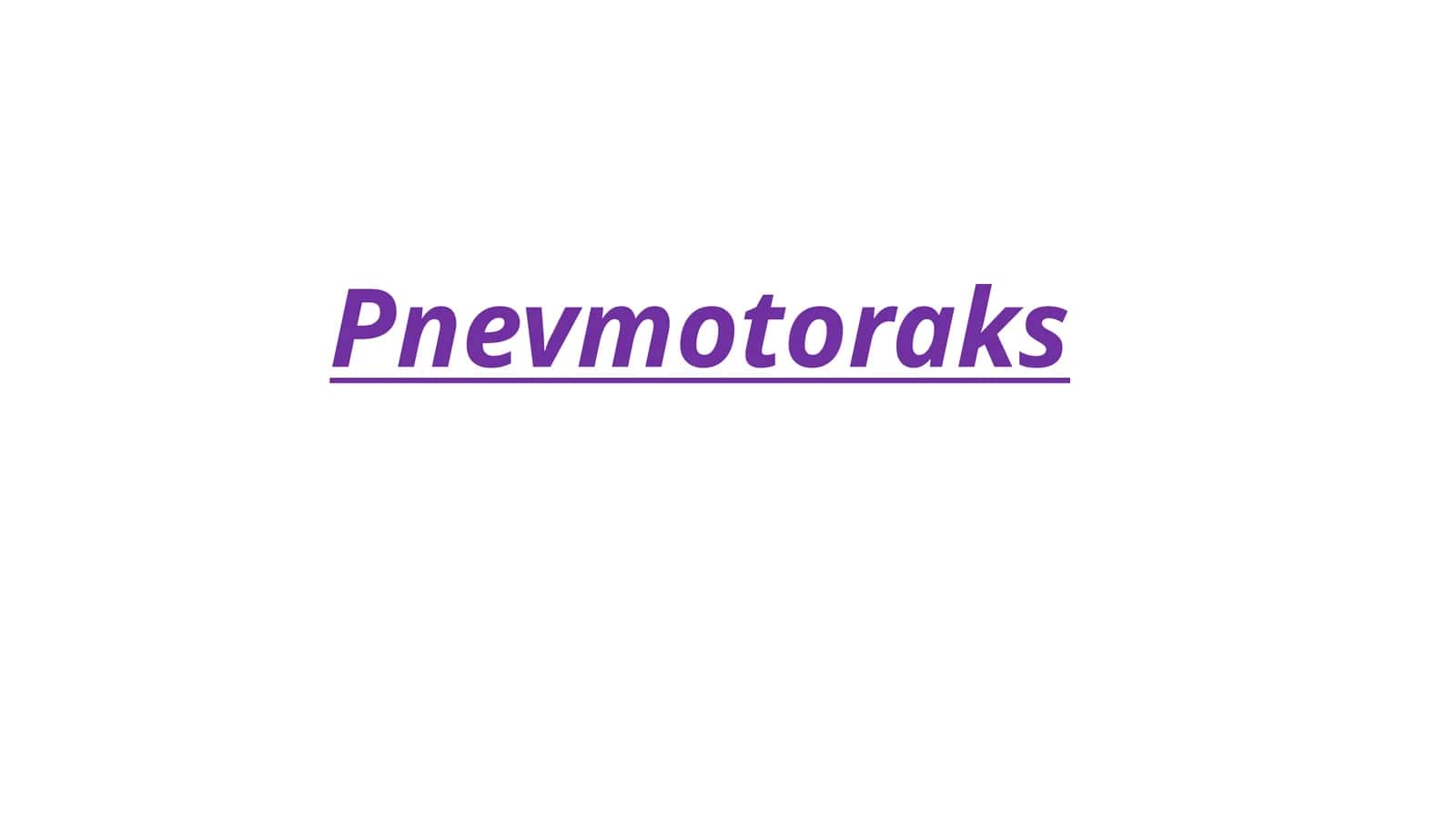 Pnevmotoraks 1