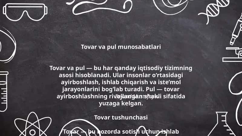 Tovar va pul munosabatlari 1