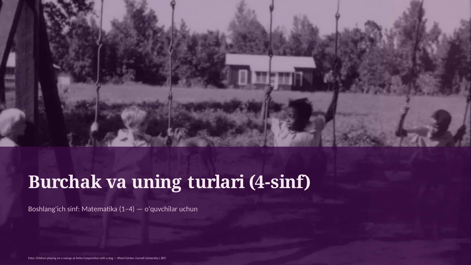 Burchak va uning turlari (4-sinf) 1