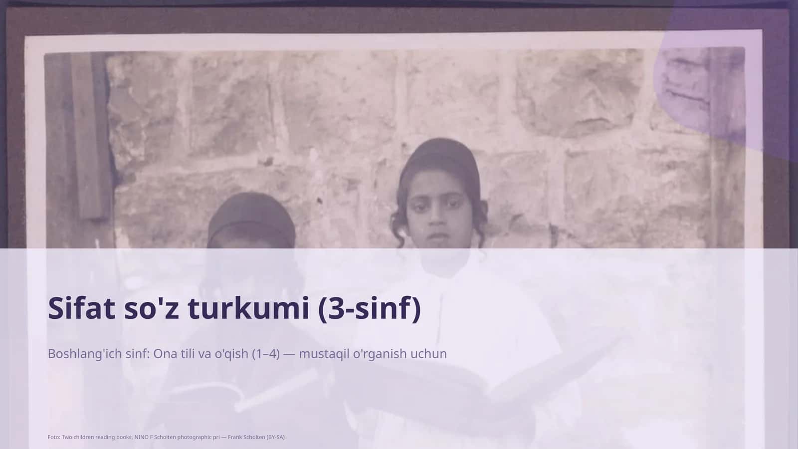 Sifat so'z turkumi (3-sinf) 1