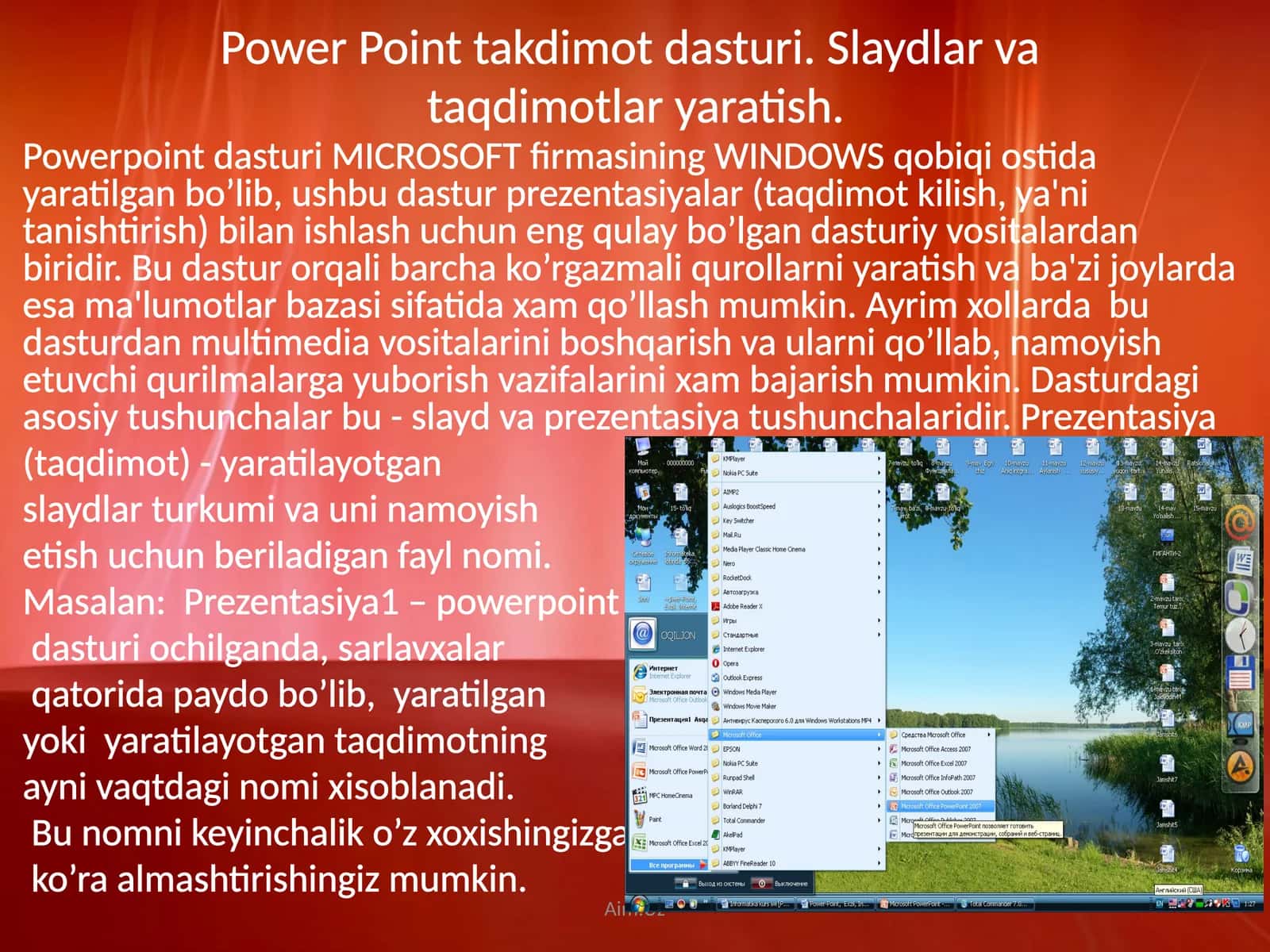 Power Point Takdimot Dasturi 1