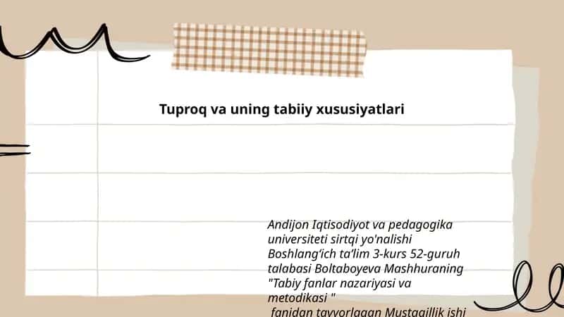 Tabiy fanlar nazariyasi va metodikasi 1