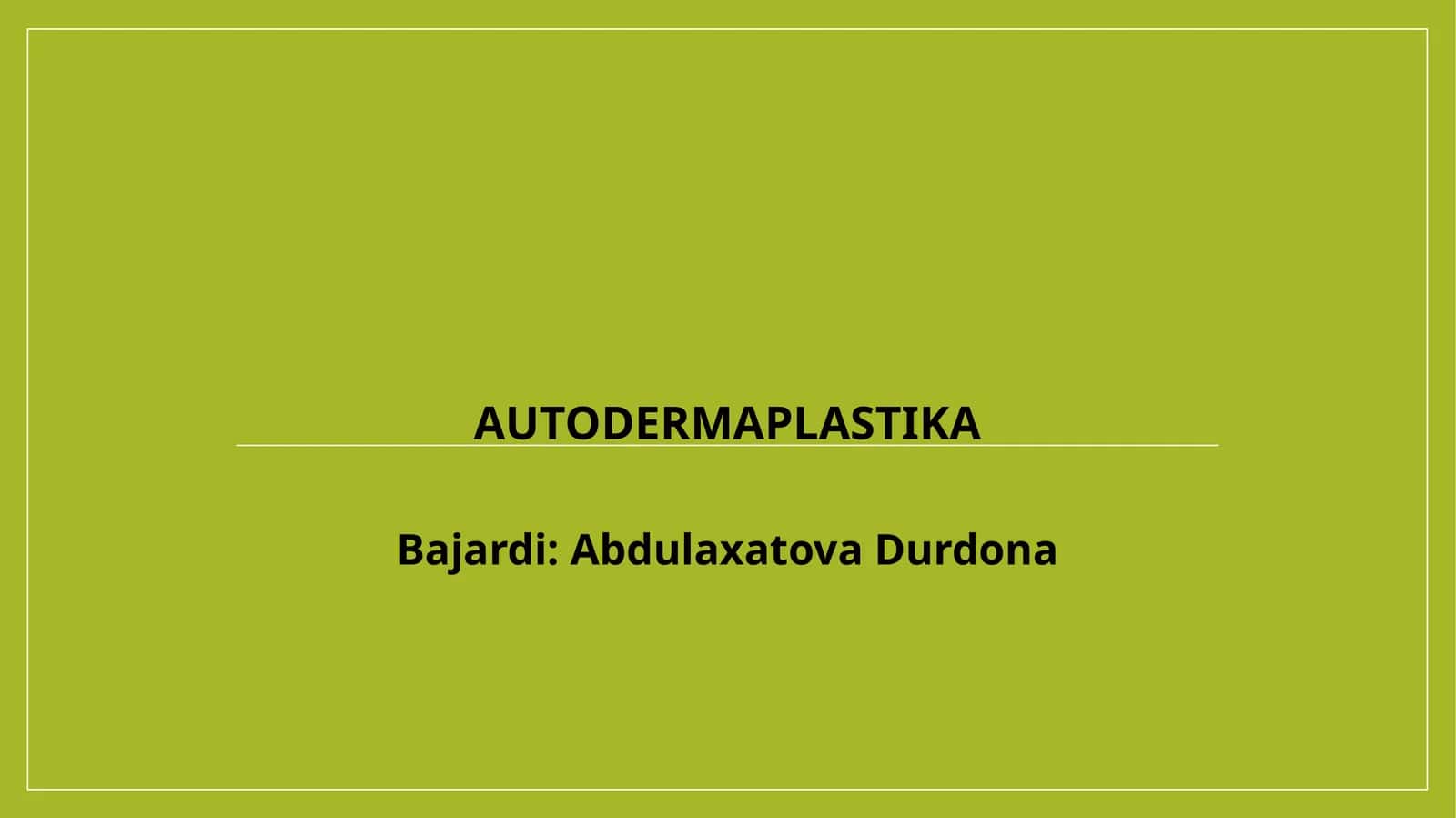 Autodermaplastika 1