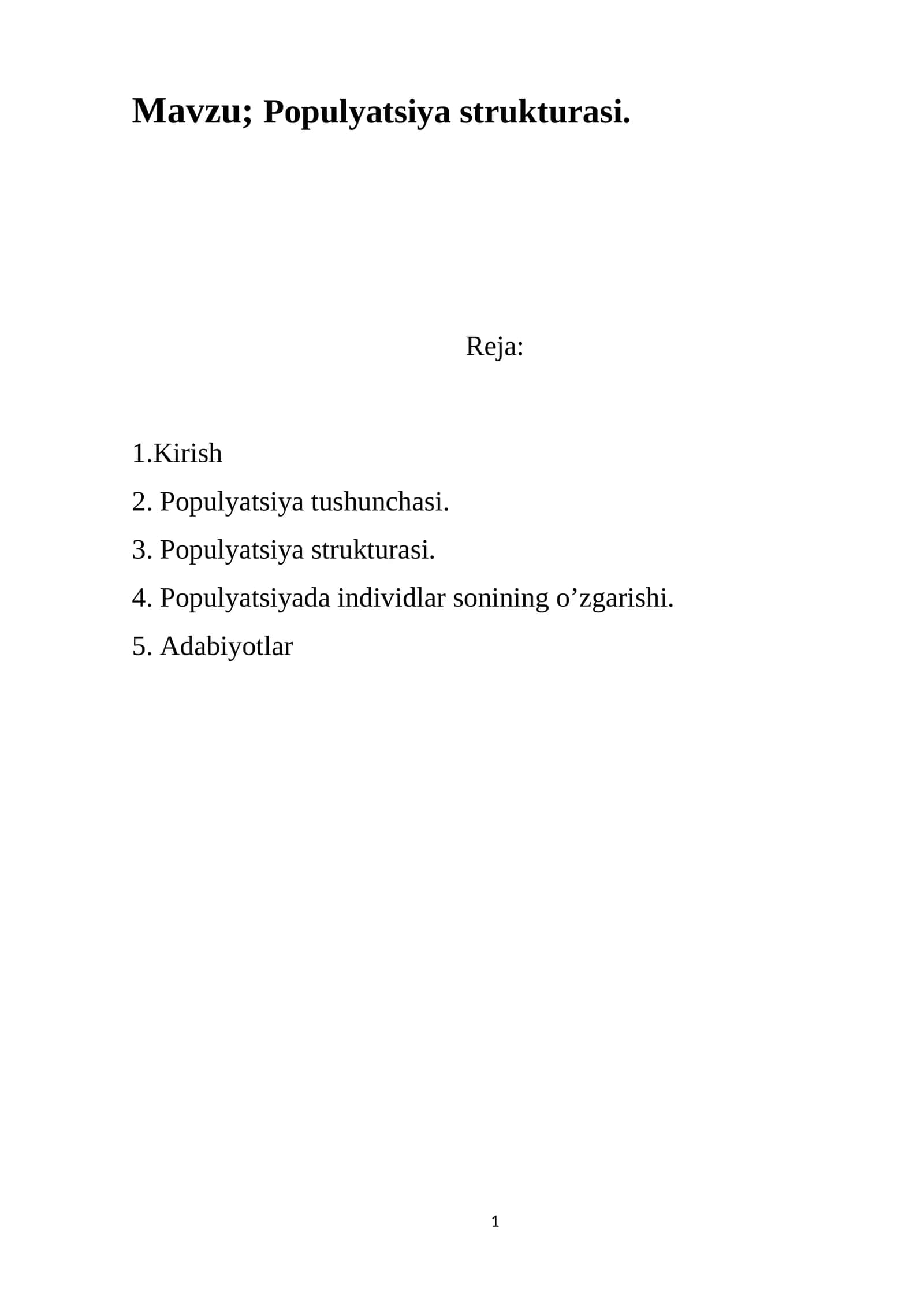 Populyatsiya strukturasi 1