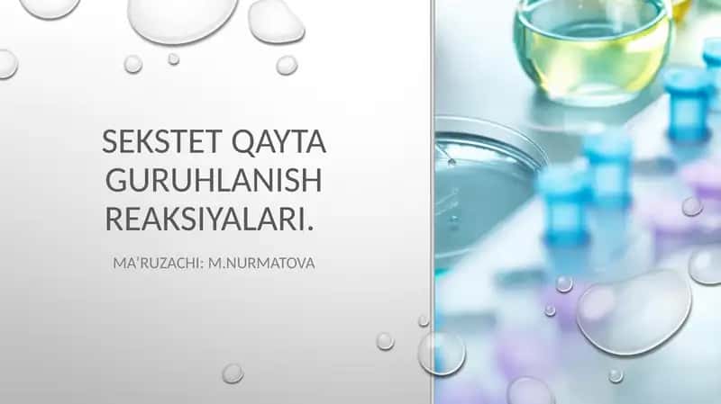 Sekstet qayta guruhlanish reaksiyalari 1