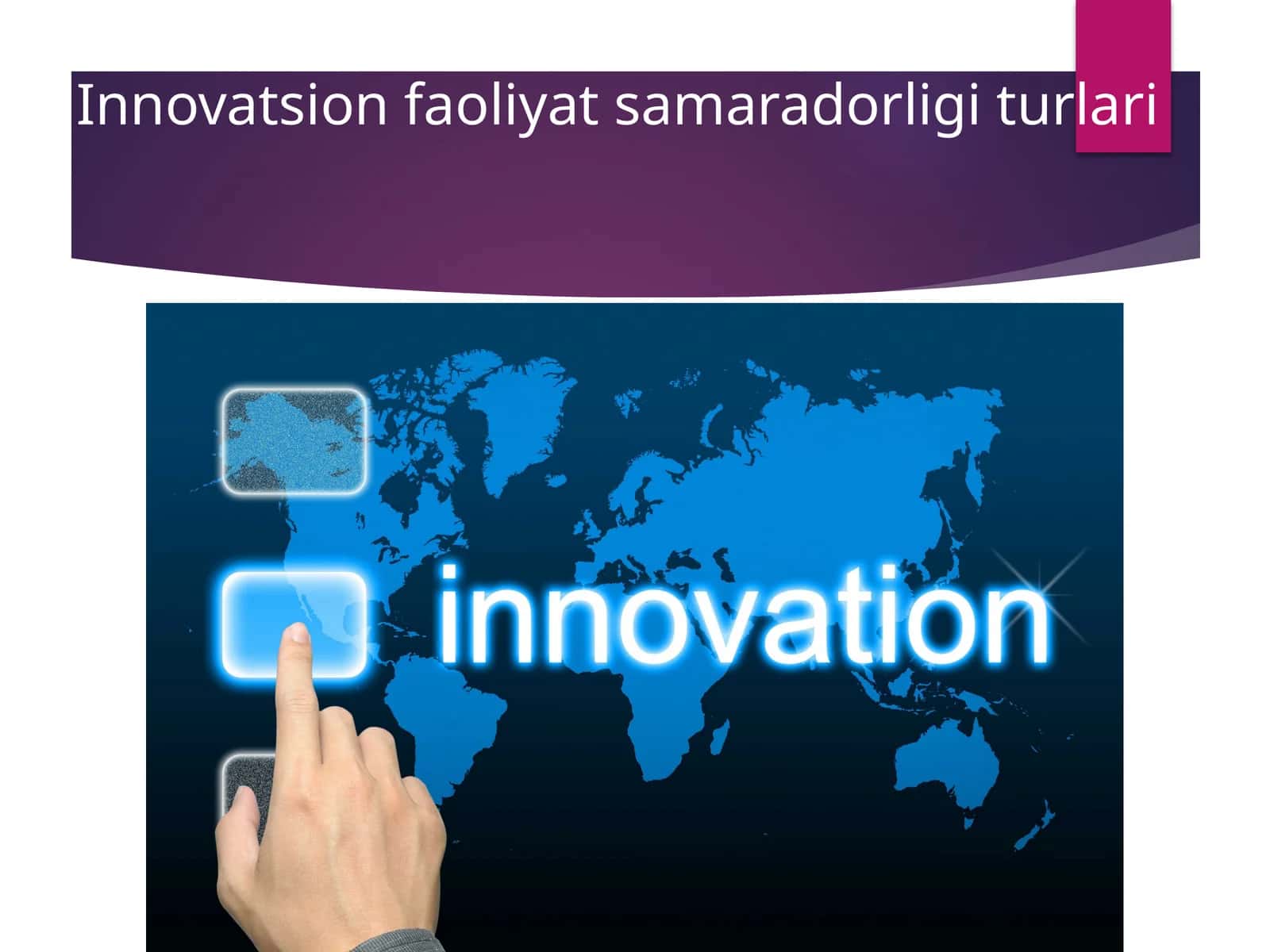 Innovatsion faoliyat samaradorligi turlari 1