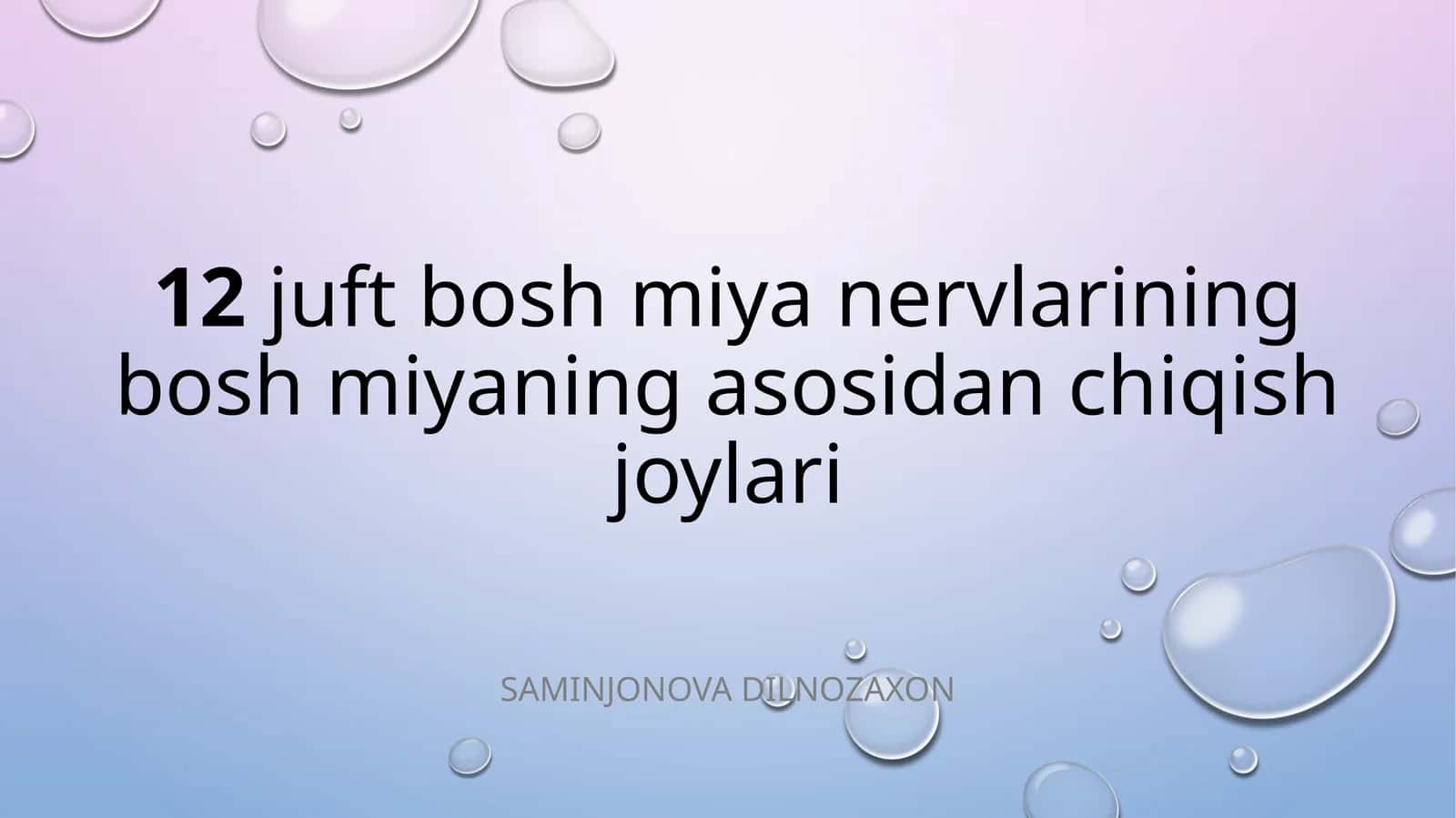 Boshmiyaning boshmiyaning asosiy chiqish joylari 1